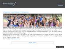 Tablet Screenshot of marbellafitnesscamp.com